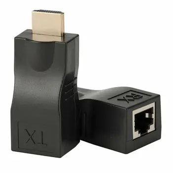 HDMI Extender RJ45 LAN Network Extension Transmitter Receiver TX RX Cat5e CAT6 Ethernet Cable 30m 4K HD TV
HDMI Extender RJ45 LAN Network Extension Transmitter Receiver TX RX Cat5e CAT6 Ethernet Cable 30m 4K HD TV