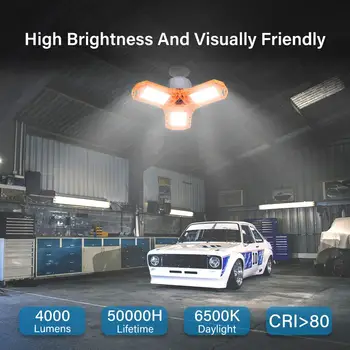 40W E26/ E27 LED Fan Lighting Folding Cutter Light with Adjustable Angle Ceiling Lamp for Garage
40W E26/ E27 LED Fan Lighting Folding Cutter Light with Adjustable Angle Ceiling Lamp for Garage