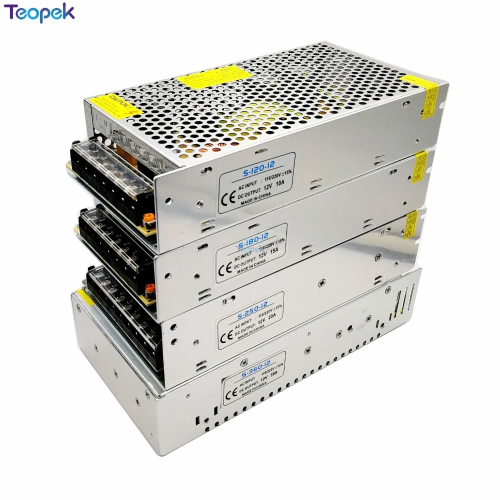 Switching Power Supply AC 220V to DC 12V 1A 2A 3A 5A 8.5A 10A 15A 20A 30A 40A 50A Power Adapter, Led Strip Transformer
Switching Power Supply AC 220V to DC 12V 1A 2A 3A 5A 8.5A 10A 15A 20A 30A 40A 50A Power Adapter, Led Strip Transformer