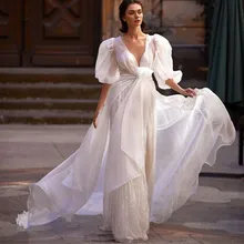 Eightree Modern White Wedding Dress with Puff Half Sleeve Bridal Dresses 2021 A Line Glitter Sparky Wedding Gowns Beach
Eightree Modern White Wedding Dress with Puff Half Sleeve Bridal Dresses 2021 A Line Glitter Sparky Wedding Gowns Beach