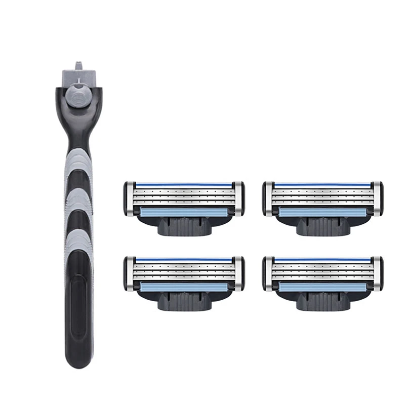Manual shaving razor holder with replaceable razor blades compatibility with for Gillettee Machh3 shaving cassettes Triple blade
Manual shaving razor holder with replaceable razor blades compatibility with for Gillettee Machh3 shaving cassettes Triple blade