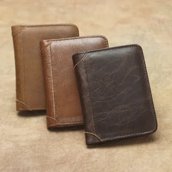 Xiao.p Vintage Men's Short Wallet First Layer Cowhide Multi-Card Bit Retro Anti-theft Card Holder Clutch Wallets Purses
Xiao.p Vintage Men's Short Wallet First Layer Cowhide Multi-Card Bit Retro Anti-theft Card Holder Clutch Wallets Purses