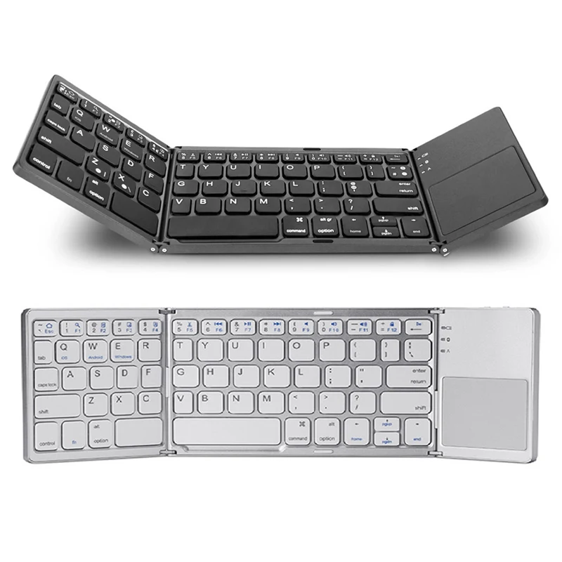 Foldable lightweight portable tri-fold Ultra-thin Bluetooth keyboard Wireless Bluetooth touch Mini keyboard For iOS Android Win
Foldable lightweight portable tri-fold Ultra-thin Bluetooth keyboard Wireless Bluetooth touch Mini keyboard For iOS Android Win