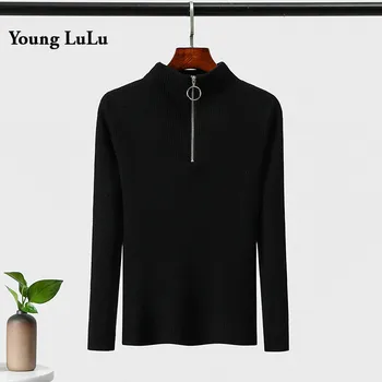 Zipper High Neck Slim Casual Solid Basic Knitted Sweaters For Women Autumn Winter Cashmere Pullovers Female Sweater 10 Colors
Zipper High Neck Slim Casual Solid Basic Knitted Sweaters For Women Autumn Winter Cashmere Pullovers Female Sweater 10 Colors