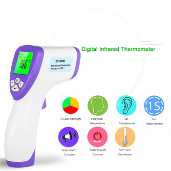Thermometer Digital Infrared Temperature Gauge Instrument High Precision Measurement Device with Fever Alarm Dropshipping
Thermometer Digital Infrared Temperature Gauge Instrument High Precision Measurement Device with Fever Alarm Dropshipping