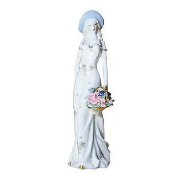 1pc Handcraft Porcelain Adornment Women Figurine Ornament Desktop Decoration for Home Restaurant 
1pc Handcraft Porcelain Adornment Women Figurine Ornament Desktop Decoration for Home Restaurant