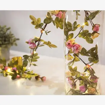 2m20led Light String Artificial Rose Flower Green Rattan Lights Strings Wedding Garland String Decor Festival Party Lamp Fairy
2m20led Light String Artificial Rose Flower Green Rattan Lights Strings Wedding Garland String Decor Festival Party Lamp Fairy