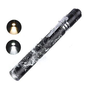 LED Mini Light Portable Medical Oral Lighting Torch Q5 Durable Waterproof Outdoor Flashlight 2 Light Source AAA Battery Pen Clip
LED Mini Light Portable Medical Oral Lighting Torch Q5 Durable Waterproof Outdoor Flashlight 2 Light Source AAA Battery Pen Clip