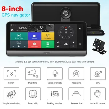 8 Inch 1080P HD Car DVR Android 5.1 4G WiFi Dash Cam ADAS Dual Lens Camera GPS Navigation Car Interior Accessory
8 Inch 1080P HD Car DVR Android 5.1 4G WiFi Dash Cam ADAS Dual Lens Camera GPS Navigation Car Interior Accessory