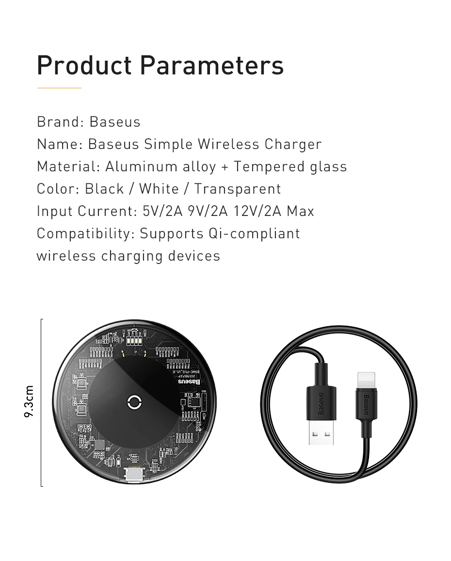 Baseus Wireless Charger for Smartphone Baseus Wireless Charger for Smartphone