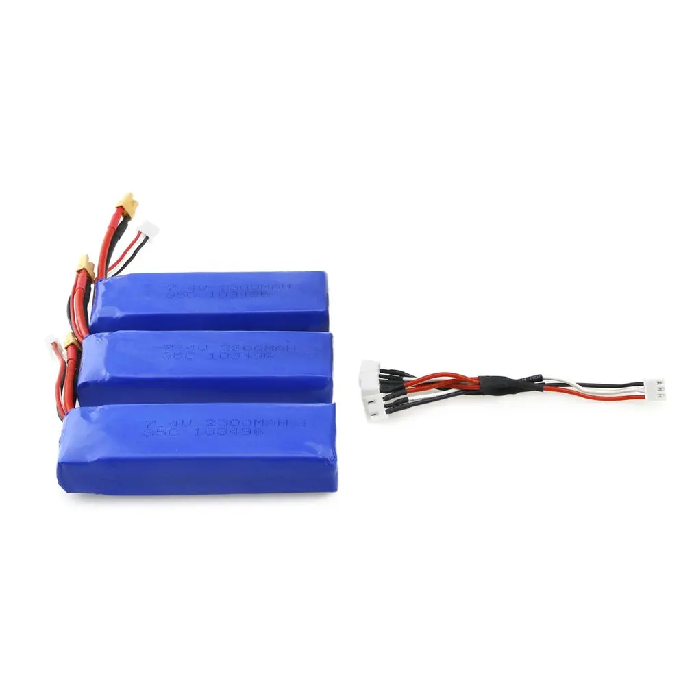 3Pcs Upgraded 7.4V 2300mAh 2S 35C Li-po Rechargeable Battery with XT30 Plug Spare Parts for MJX Bugs 6 B6 RC Drone Quadcopter
3Pcs Upgraded 7.4V 2300mAh 2S 35C Li-po Rechargeable Battery with XT30 Plug Spare Parts for MJX Bugs 6 B6 RC Drone Quadcopter