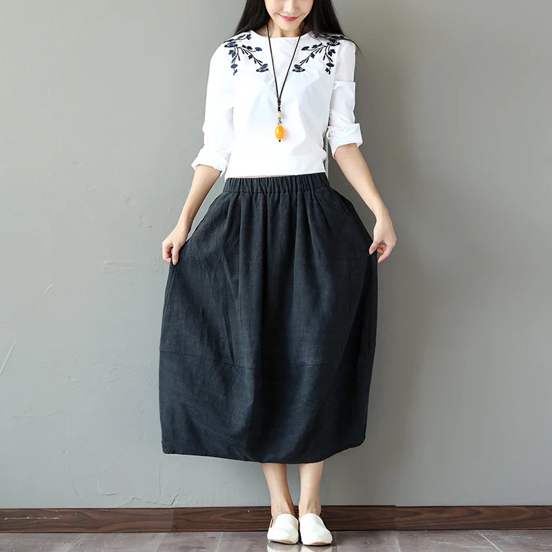 Photo Shoot Cotton Linen Spring And Autumn Loose-Fit Versatile Literature And Art Long Skirts Retro Bubble Skirt
Photo Shoot Cotton Linen Spring And Autumn Loose-Fit Versatile Literature And Art Long Skirts Retro Bubble Skirt