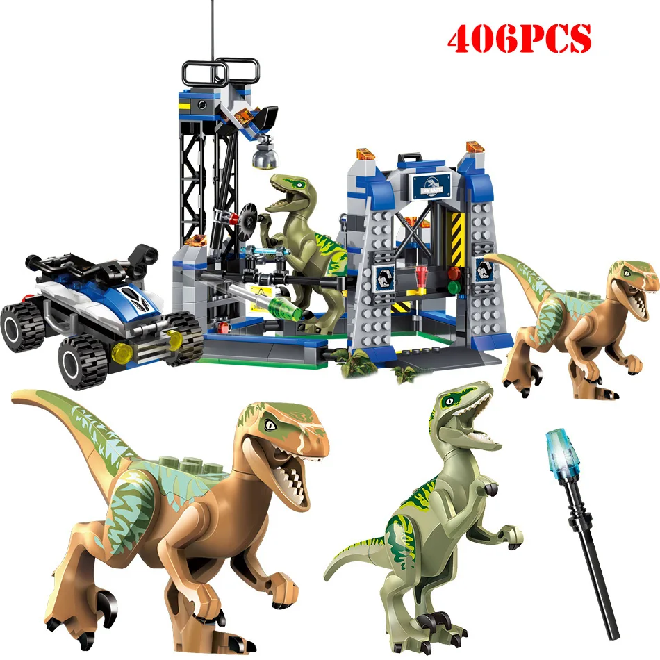Jurassic World Velociraptor Escape Dinosaur Figures Building Blocks Compatible Legoed Technic Animal Brick Child Educational Toy
Jurassic World Velociraptor Escape Dinosaur Figures Building Blocks Compatible Legoed Technic Animal Brick Child Educational Toy