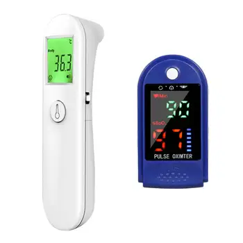 Infrared Forehead Thermometer Fingertip Pulse Oximeter SpO2 Monitor Oxygen Saturation Monitor Pulse Rate Measuring Gauge Device
Infrared Forehead Thermometer Fingertip Pulse Oximeter SpO2 Monitor Oxygen Saturation Monitor Pulse Rate Measuring Gauge Device