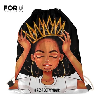FORUDESIGNS Drawstring Bags Women Black Art African Girl Printing Mini Shoulder Bagpack Ladies Beach String Pouch for Females
FORUDESIGNS Drawstring Bags Women Black Art African Girl Printing Mini Shoulder Bagpack Ladies Beach String Pouch for Females