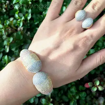ModemAngel Fashion Dubai Bridal Jewelry Sets Fashion Luxury Super Bangle Ring Sets For Women Engagement Wedding Party
ModemAngel Fashion Dubai Bridal Jewelry Sets Fashion Luxury Super Bangle Ring Sets For Women Engagement Wedding Party