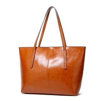 New European and American fashion large capacity oil wax leather shoulder bag tote bag
New European and American fashion large capacity oil wax leather shoulder bag tote bag