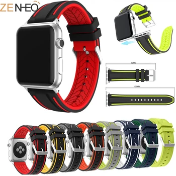 38mm 42mm Watch band for apple watch sport strap for iWatch series 1/2/3/4 Soft Silicone Replacement band with adapter wristband
38mm 42mm Watch band for apple watch sport strap for iWatch series 1/2/3/4 Soft Silicone Replacement band with adapter wristband