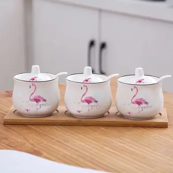 Creative Ceramic Seasoning Pot Korean Seasoning Box Bottle Seasoning Jar Box Bottle Salt Shaker Three-piece Kitchen Utensils
Creative Ceramic Seasoning Pot Korean Seasoning Box Bottle Seasoning Jar Box Bottle Salt Shaker Three-piece Kitchen Utensils