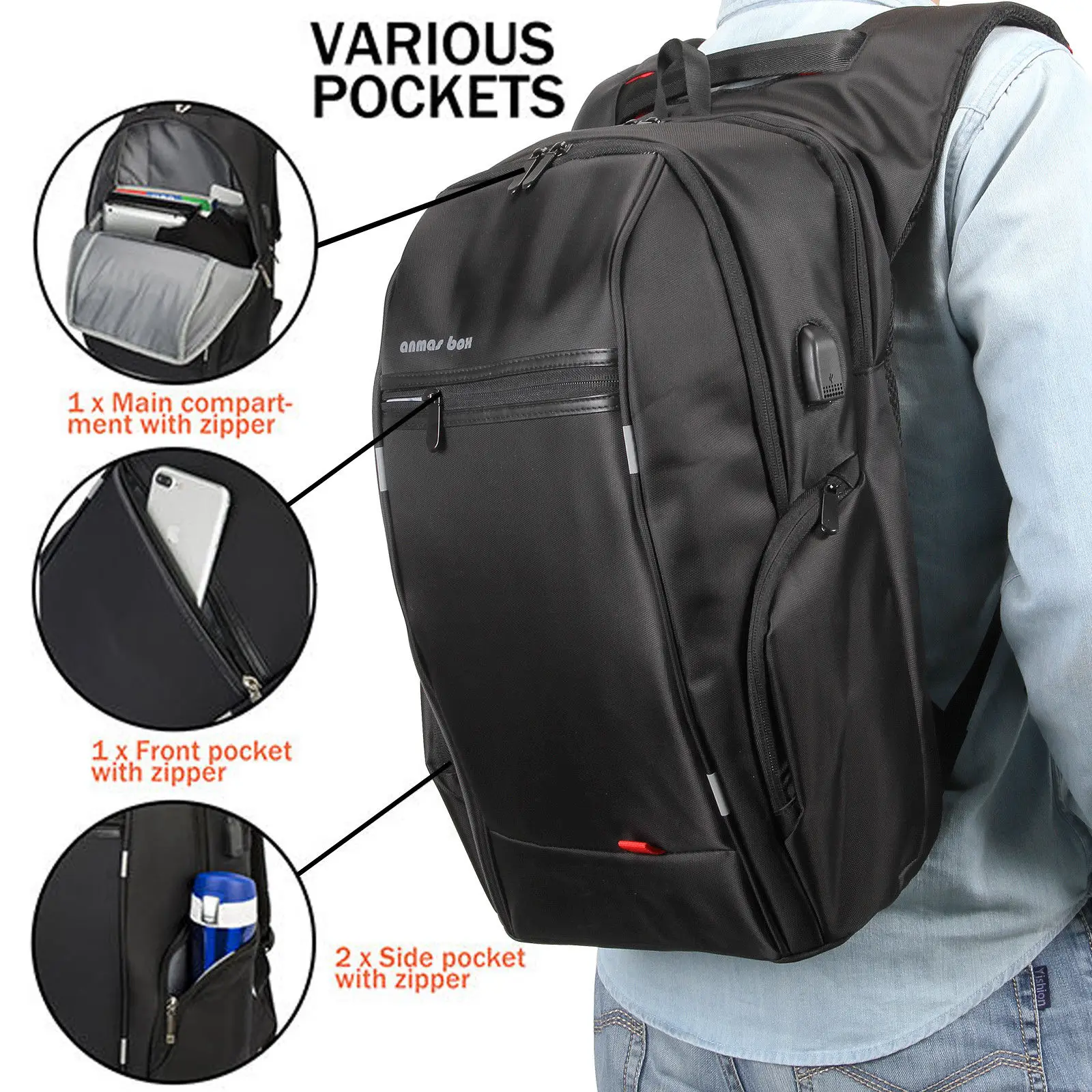 Fast Shipping Waterproof Men's Backpack For Laptop 17 Inch Antitheft School Backpack Schoolbag Travel Shoulder Bag For Men
Fast Shipping Waterproof Men's Backpack For Laptop 17 Inch Antitheft School Backpack Schoolbag Travel Shoulder Bag For Men