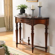 American Console Table, Solid Wood Semicircular Console Table, Decorative Wall Side Table, Corridor Cabinet, Coffee Table
American Console Table, Solid Wood Semicircular Console Table, Decorative Wall Side Table, Corridor Cabinet, Coffee Table