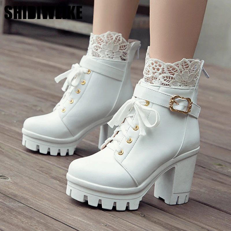 winter New pattern High-heeled Coarse heel Ankle boots Frenulum Waterproof Thick bottom Large code white Women Boots 34-43 x239
winter New pattern High-heeled Coarse heel Ankle boots Frenulum Waterproof Thick bottom Large code white Women Boots 34-43 x239