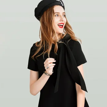 HAVVA 2020 Summer New High Strength Twisted Silk Short-sleeved Chiffon Blouse with Bow Tie X5132
HAVVA 2020 Summer New High Strength Twisted Silk Short-sleeved Chiffon Blouse with Bow Tie X5132