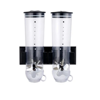 Wall-Mounted Canister Cereal Dispenser Cereal Device Type Food Grain Storage Tank Grain Distributor Food Storage 2Pcs 
Wall-Mounted Canister Cereal Dispenser Cereal Device Type Food Grain Storage Tank Grain Distributor Food Storage 2Pcs