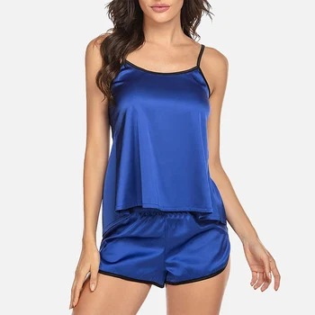 Ice Silk Cami Shorts Summer Pajama Set Women V-Neck Satin Sexy Sleepwear Suit Lady 2020 Fashion 2 Piece Sets Pyjamas Female
Ice Silk Cami Shorts Summer Pajama Set Women V-Neck Satin Sexy Sleepwear Suit Lady 2020 Fashion 2 Piece Sets Pyjamas Female
