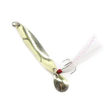 Hot selling 6g 6cm metal fish jigging spoon feathered fishing tackle lure sequins bait
Hot selling 6g 6cm metal fish jigging spoon feathered fishing tackle lure sequins bait