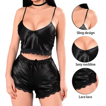 New Ladies Sexy Silk Satin Pajama Set Sleeveless Pyjamas Femme Sleep Set Lace Pijama Set Summer Sleepwear For Women Sexy Nightie
New Ladies Sexy Silk Satin Pajama Set Sleeveless Pyjamas Femme Sleep Set Lace Pijama Set Summer Sleepwear For Women Sexy Nightie