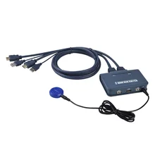 2 Ports compatible VGA DVI KVM Switch Keyboard Mouse USB 2.0 Share Switcher Splitter Box With Remote Controller USB Cables
2 Ports compatible VGA DVI KVM Switch Keyboard Mouse USB 2.0 Share Switcher Splitter Box With Remote Controller USB Cables
