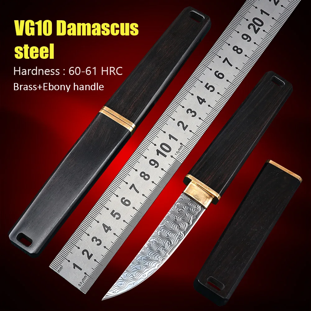 Wood Handle EDC Survival Camping Self Defense Knives Utility Tactical Hunting Fixed Blade Knife VG10 Damascus Steel
Wood Handle EDC Survival Camping Self Defense Knives Utility Tactical Hunting Fixed Blade Knife VG10 Damascus Steel