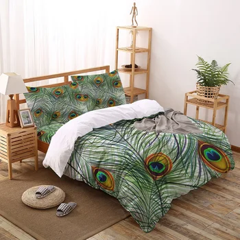Feather Peacock Green Colourful Duvet Cover Set 2/3/4pcs Bedding Set Bed Sheet Pillowcases Cover Set
Feather Peacock Green Colourful Duvet Cover Set 2/3/4pcs Bedding Set Bed Sheet Pillowcases Cover Set