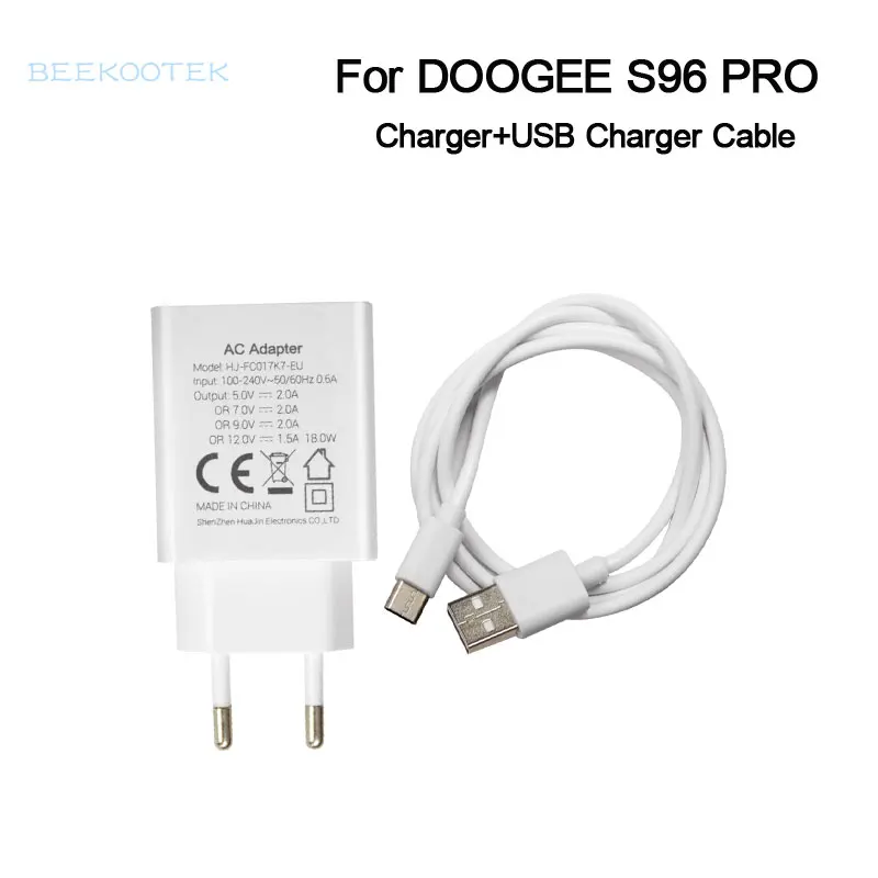Новый оригинальный адаптер для быстрой зарядки Doogee S96 Pro 3,0 + USB-кабель для зарядки, аксессуары для смартфонов Doogee S96 pro
Новый оригинальный адаптер для быстрой зарядки Doogee S96 Pro 3,0 + USB-кабель для зарядки, аксессуары для смартфонов Doogee S96 pro