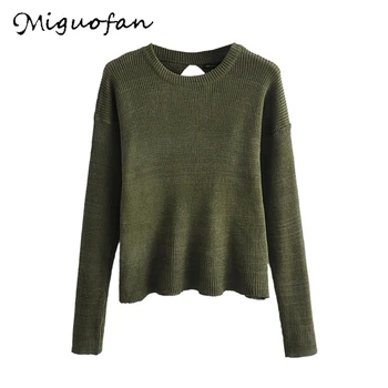 Miguofan sweater women invierno 2020 Hollow out Back Knitted Sweaters Fashion Ladies Pullover Autumn Winter Vestidos za 2020 
Miguofan sweater women invierno 2020 Hollow out Back Knitted Sweaters Fashion Ladies Pullover Autumn Winter Vestidos za 2020