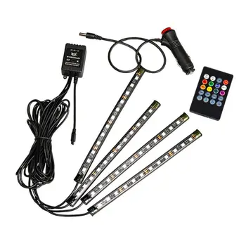 Car Decoration Remote Control Light Voice Control Interior Floor Standing 12SMD LED Neon Strip New 
Car Decoration Remote Control Light Voice Control Interior Floor Standing 12SMD LED Neon Strip New