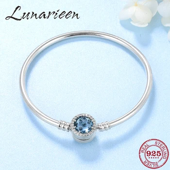 Authentic 925 Sterling Silver Bracelet Charm Sky Blue Zircon Crystal Bead Bracelet Women accessories for Fine jewelry DIY 2019
Authentic 925 Sterling Silver Bracelet Charm Sky Blue Zircon Crystal Bead Bracelet Women accessories for Fine jewelry DIY 2019