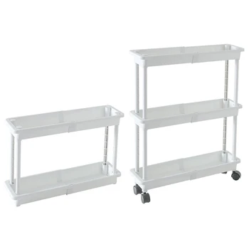 2/3 Tier Slim Kitchen Storage Cart Rack Mobile Shelving Unit Organizer Adjustable Removable Slide Shelf for Kitchen Bathroom
2/3 Tier Slim Kitchen Storage Cart Rack Mobile Shelving Unit Organizer Adjustable Removable Slide Shelf for Kitchen Bathroom