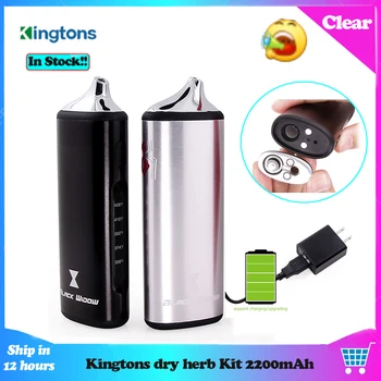

Kingtons Black Widow Vape Kit 2200mAh Dry Herb Wax Herbal Vaporizer e cigarette vapor box mod vape vaporizador kit vs ALD AMAZE