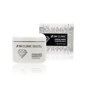

3W CLINIC Crystal White Sleeping Pack 100ml soothing moisturizing Depth Replenishment Nourishing Essence Brightening Skin Repair