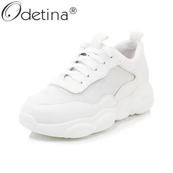 Odetina New Women White Dorky Dad Shoes Thick Bottom Chunky Sneakers Female Lace Up Flat Platform Casual Shoes Flats Big Size 46
Odetina New Women White Dorky Dad Shoes Thick Bottom Chunky Sneakers Female Lace Up Flat Platform Casual Shoes Flats Big Size 46