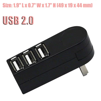 Portable 3 Ports USB 2.0 Hub Mini 270 Rotatable Splitter Laptop PC Adapter PUO88
Portable 3 Ports USB 2.0 Hub Mini 270 Rotatable Splitter Laptop PC Adapter PUO88