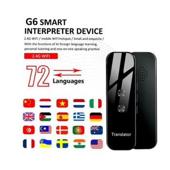 G6 Portable Audio Translator Translaty MUAMA Enence Smart Instant Real Time Voice Languages Translator Multi-language Translator
G6 Portable Audio Translator Translaty MUAMA Enence Smart Instant Real Time Voice Languages Translator Multi-language Translator