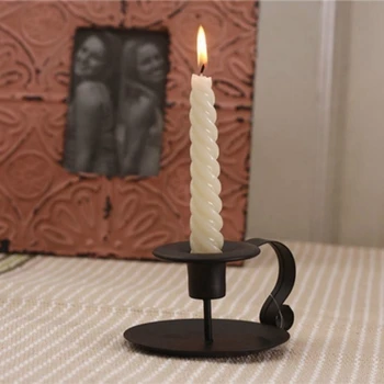 11*6 cm European-style Candlestick Retro Iron Simple Black Candle Holders for Home Dining Room Decoration Display
11*6 cm European-style Candlestick Retro Iron Simple Black Candle Holders for Home Dining Room Decoration Display