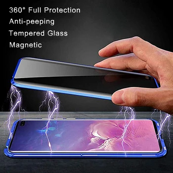 Full Protection Cases for Samsung Galaxy S20 Ultra S8 S9 S10 Plus Coque case Anti-peeping Magnetic Double Tempered Glass Fundas
Full Protection Cases for Samsung Galaxy S20 Ultra S8 S9 S10 Plus Coque case Anti-peeping Magnetic Double Tempered Glass Fundas