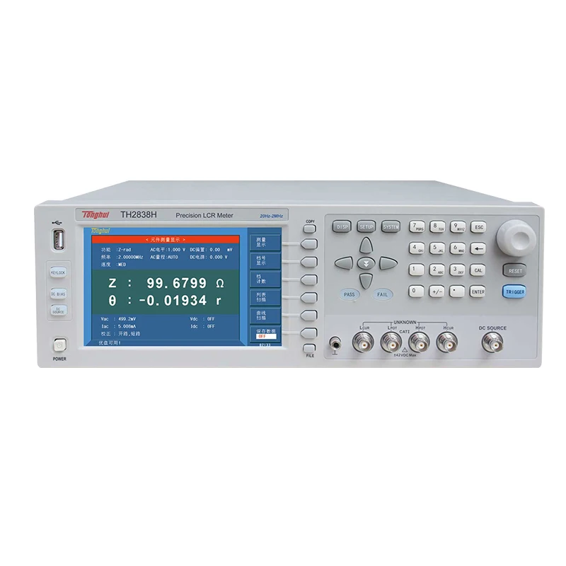 TH2838A LCR Bridge 20Hz-1MHz High Frequency RLC Tester DC Bias 0-10V, 5mV~2V Test Level
TH2838A LCR Bridge 20Hz-1MHz High Frequency RLC Tester DC Bias 0-10V, 5mV~2V Test Level