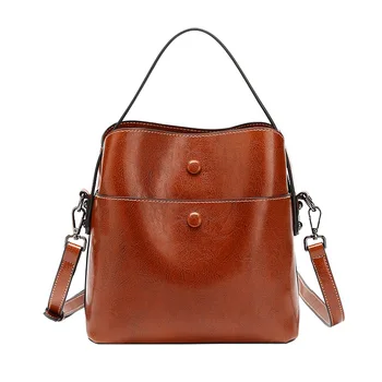 Women's Bag 2020 Summer New Retro Wax Leather Bucket Bag Simple Single-Shoulder Crossbody Bag Hand Bag
Women's Bag 2020 Summer New Retro Wax Leather Bucket Bag Simple Single-Shoulder Crossbody Bag Hand Bag
