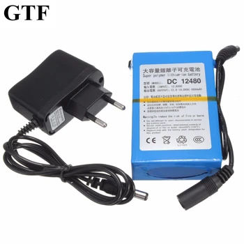 GTF 12V 4800mAh Lithium Battery pack Rechargeable Battery with AC Power Charger EU/US Plug for CCTV camera wireless transmitter
GTF 12V 4800mAh Lithium Battery pack Rechargeable Battery with AC Power Charger EU/US Plug for CCTV camera wireless transmitter