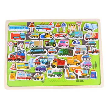 Traffic Pattern Wooden Cartoon Geometric Magnetic Jigsaw Puzzles Graffiti Board Early Intelligence Educational Plaything for Kid
Traffic Pattern Wooden Cartoon Geometric Magnetic Jigsaw Puzzles Graffiti Board Early Intelligence Educational Plaything for Kid